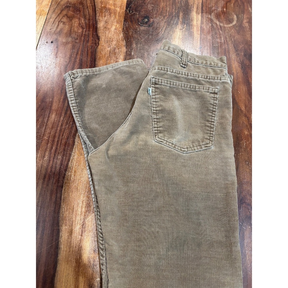 VTG Levis 519 80s brown corduroy jeans mens 32x30‎ White Tab Talon 42 zipper